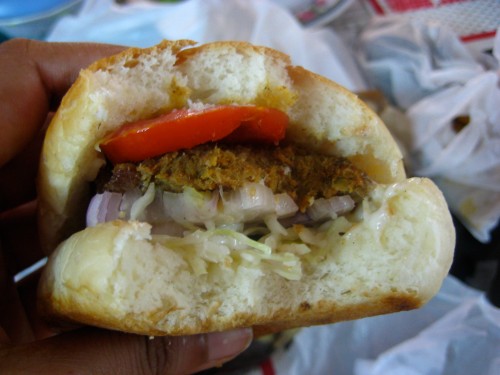 Kerala Hamburger Half Eaten